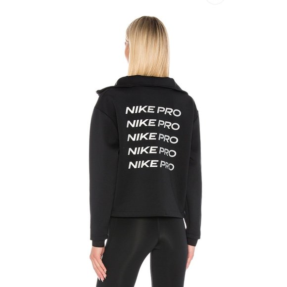 Nike Tops - NWT Nike Pro Cropped Mock Neck Anorak